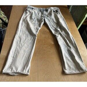 Vintage Levis 501 Jeans Men’s 42x32 Acid Washed Button Fly  Distressed SEE PICS